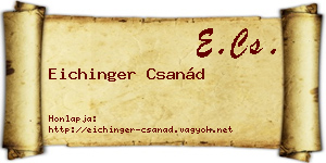 Eichinger Csanád névjegykártya