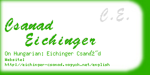 csanad eichinger business card